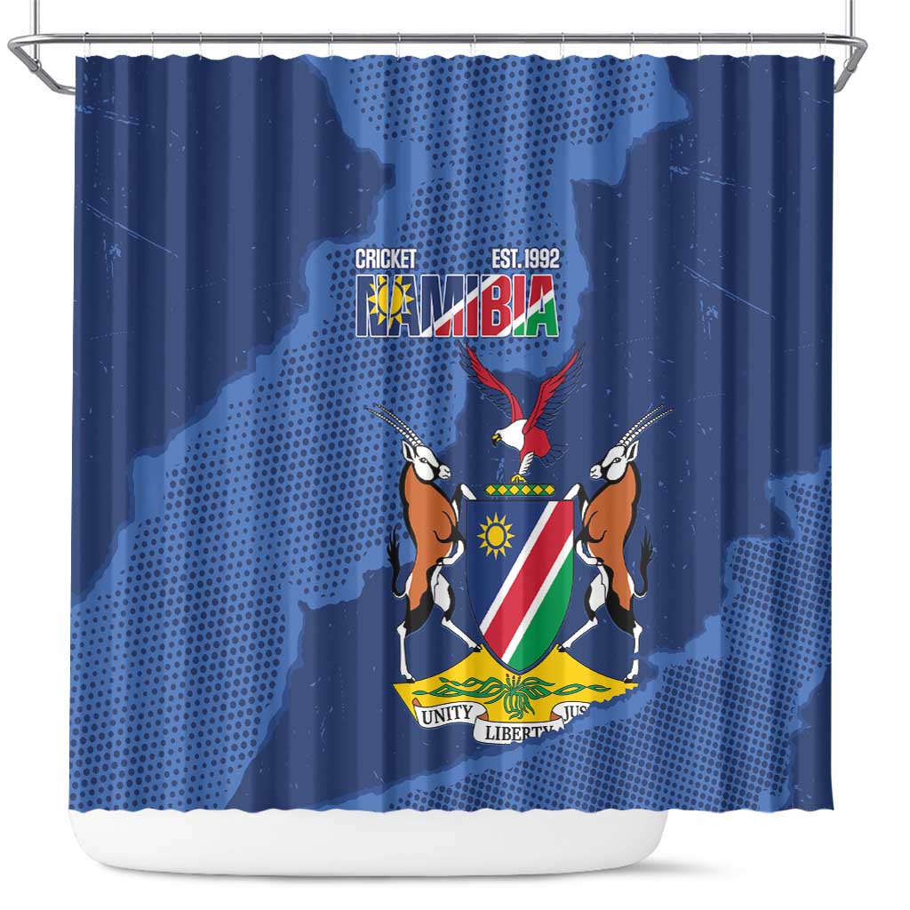 Custom Namibia Cricket Shower Curtain Go Eagles Est 1992 - Wonder Print Shop