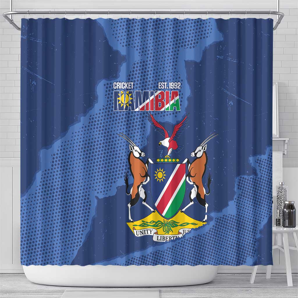 Custom Namibia Cricket Shower Curtain Go Eagles Est 1992 - Wonder Print Shop