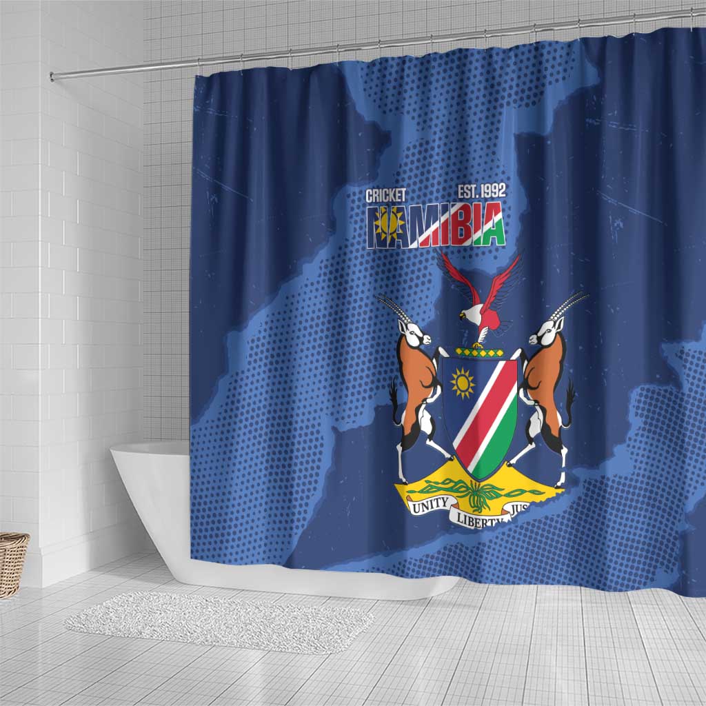 Custom Namibia Cricket Shower Curtain Go Eagles Est 1992 - Wonder Print Shop