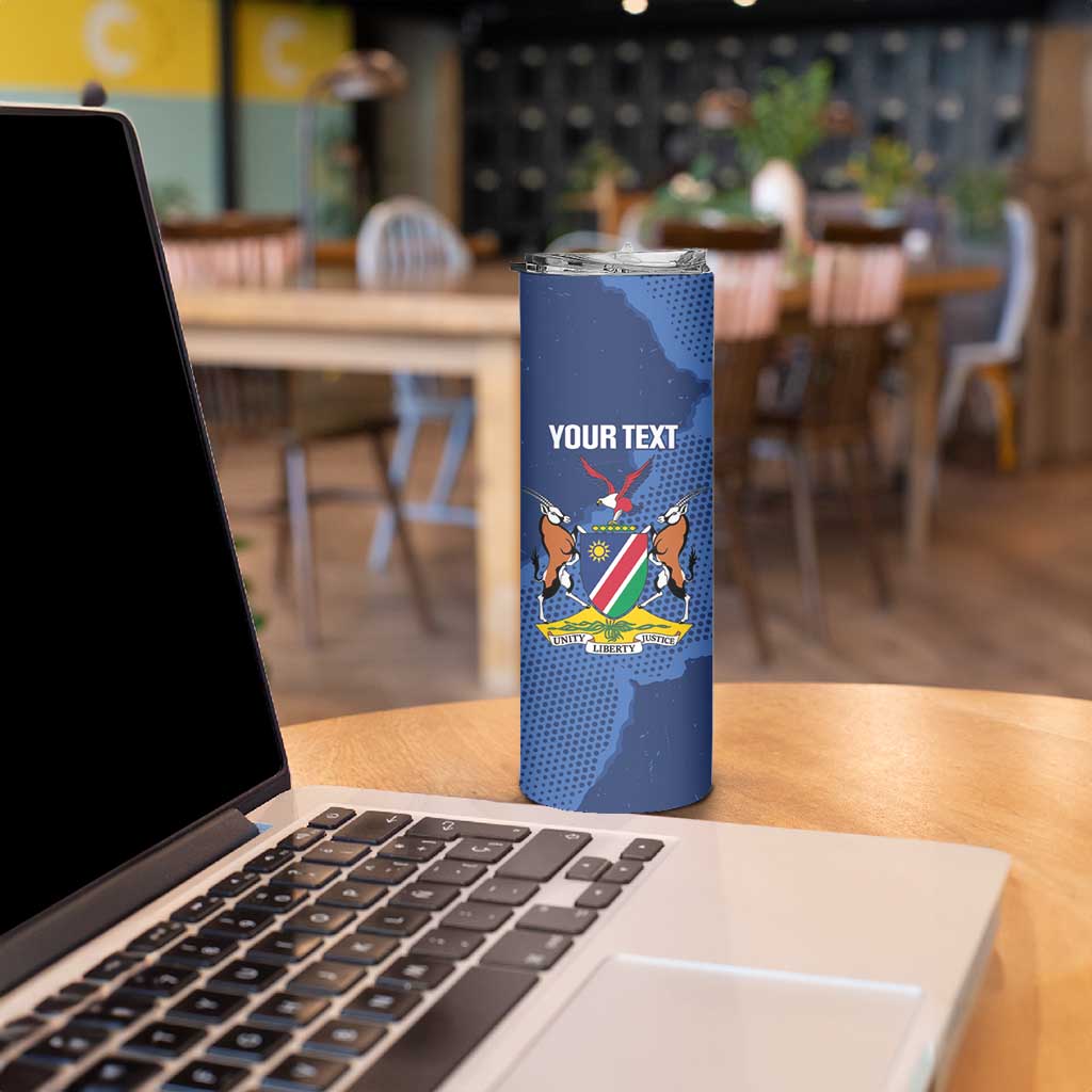 Custom Namibia Cricket Skinny Tumbler Go Eagles Est 1992 - Wonder Print Shop