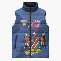 Custom Namibia Cricket Sleeveless Puffer Jacket Go Eagles Est 1992 - Wonder Print Shop