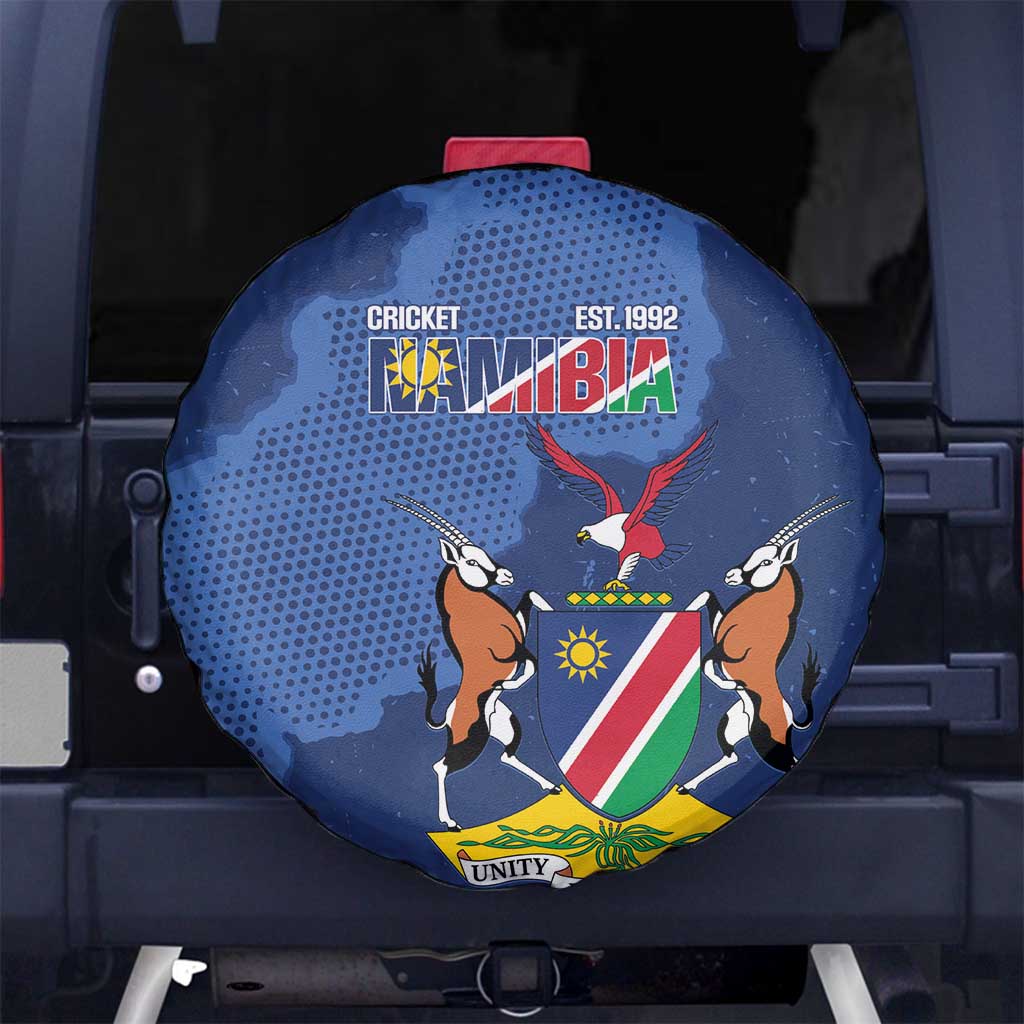 Custom Namibia Cricket Spare Tire Cover Go Eagles Est 1992 - Wonder Print Shop