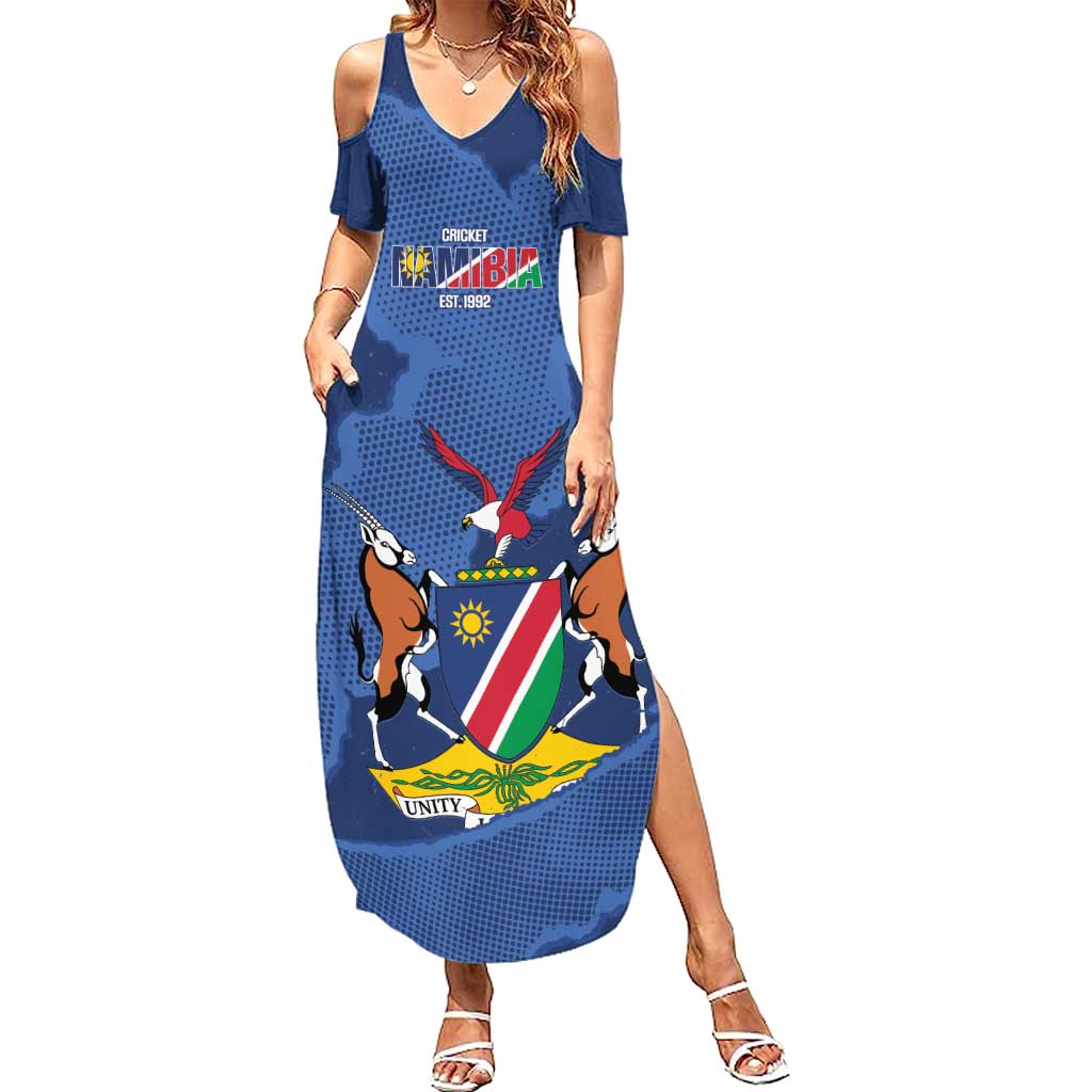 Custom Namibia Cricket Summer Maxi Dress Go Eagles Est 1992 - Wonder Print Shop