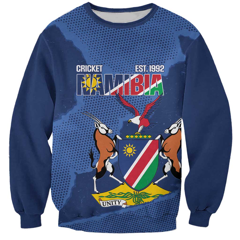 Custom Namibia Cricket Sweatshirt Go Eagles Est 1992 - Wonder Print Shop