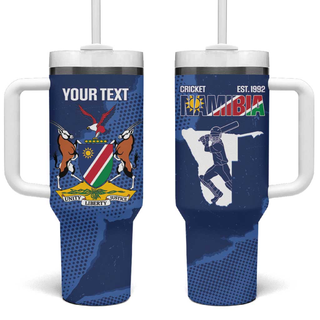 Custom Namibia Cricket Tumbler With Handle Go Eagles Est 1992 - Wonder Print Shop