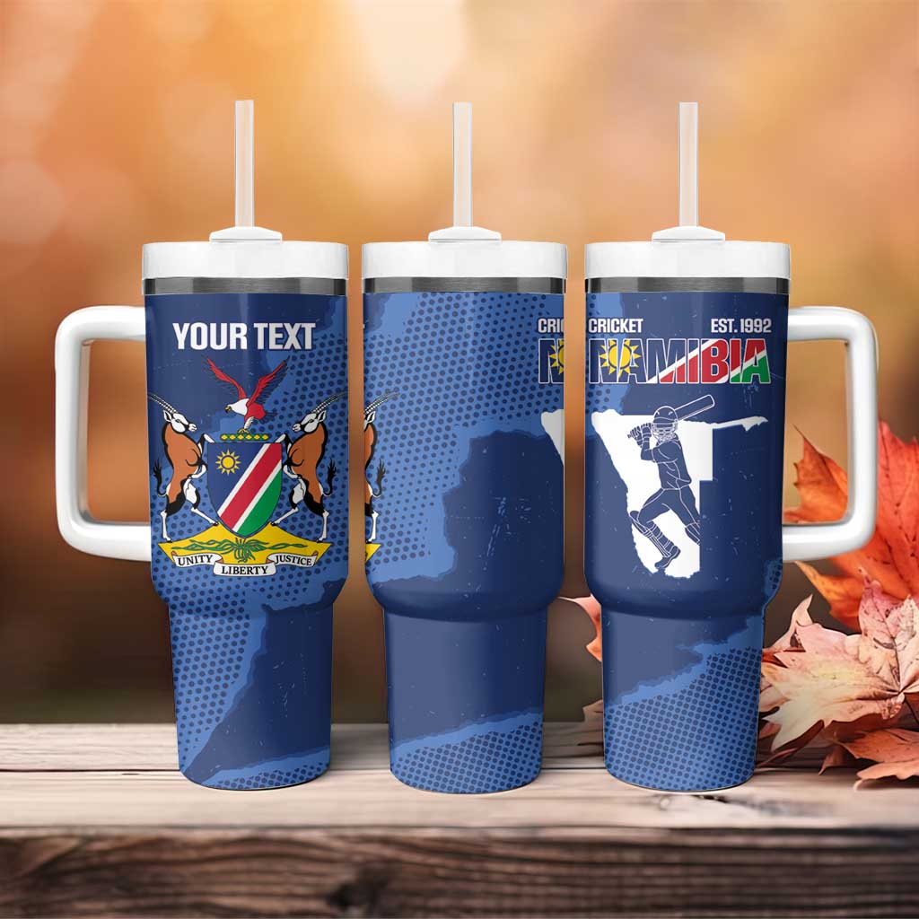 Custom Namibia Cricket Tumbler With Handle Go Eagles Est 1992 - Wonder Print Shop