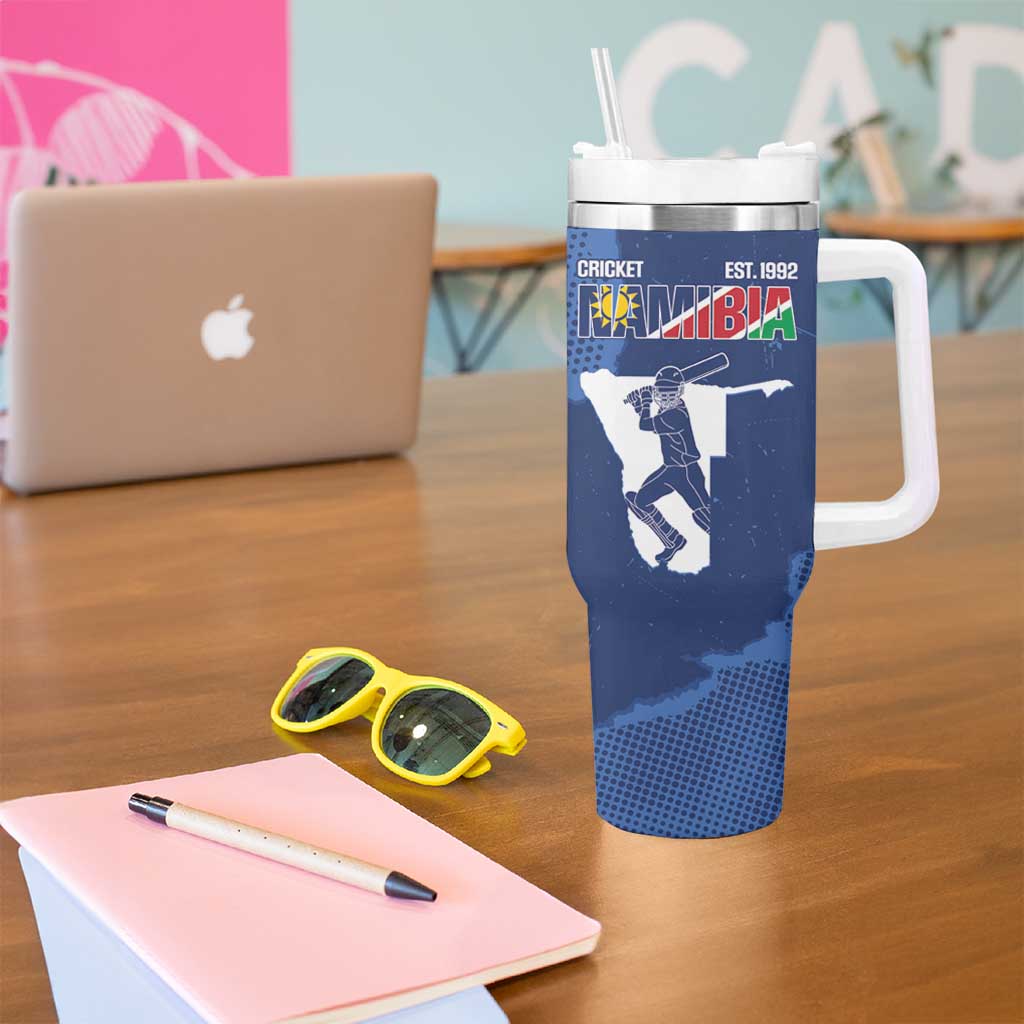 Custom Namibia Cricket Tumbler With Handle Go Eagles Est 1992 - Wonder Print Shop