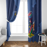 Custom Namibia Cricket Window Curtain Go Eagles Est 1992 - Wonder Print Shop
