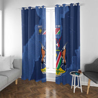 Custom Namibia Cricket Window Curtain Go Eagles Est 1992 - Wonder Print Shop