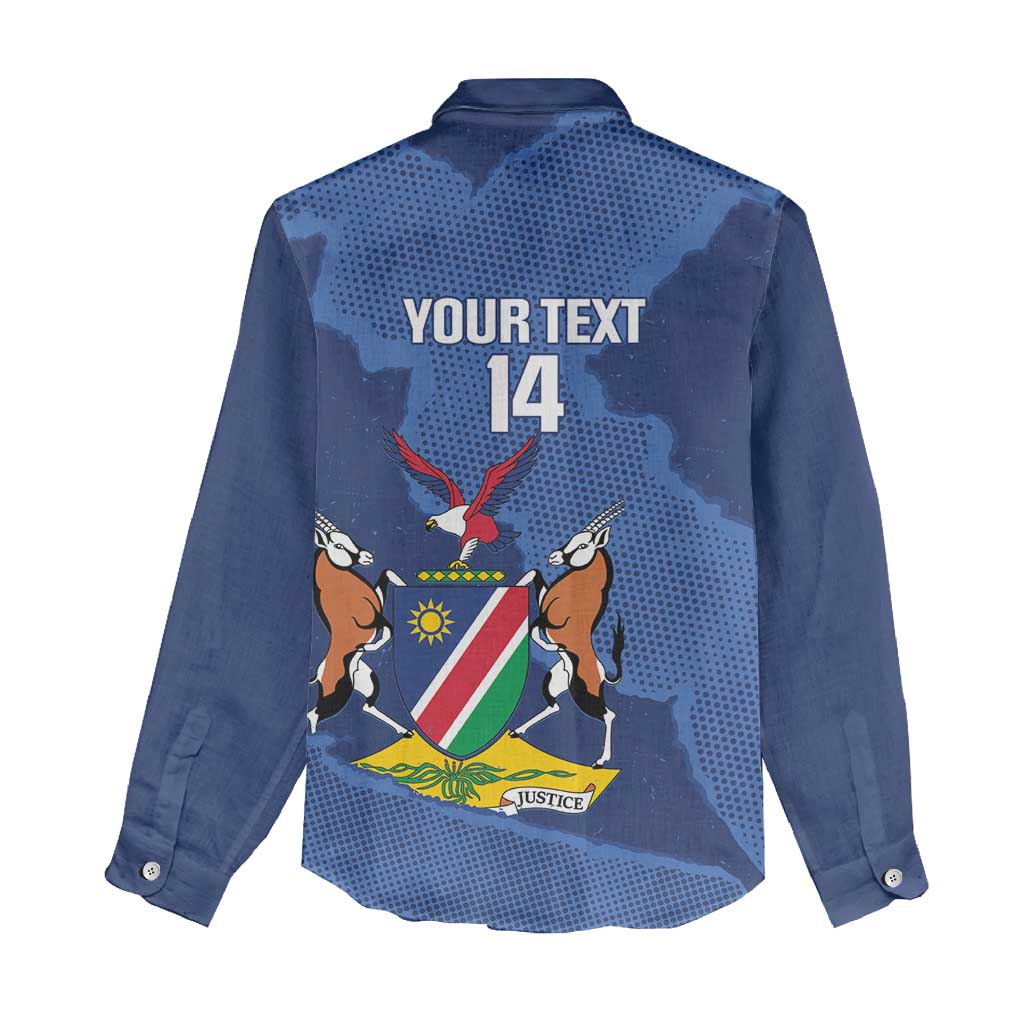 Custom Namibia Cricket Women Casual Shirt Go Eagles Est 1992 - Wonder Print Shop