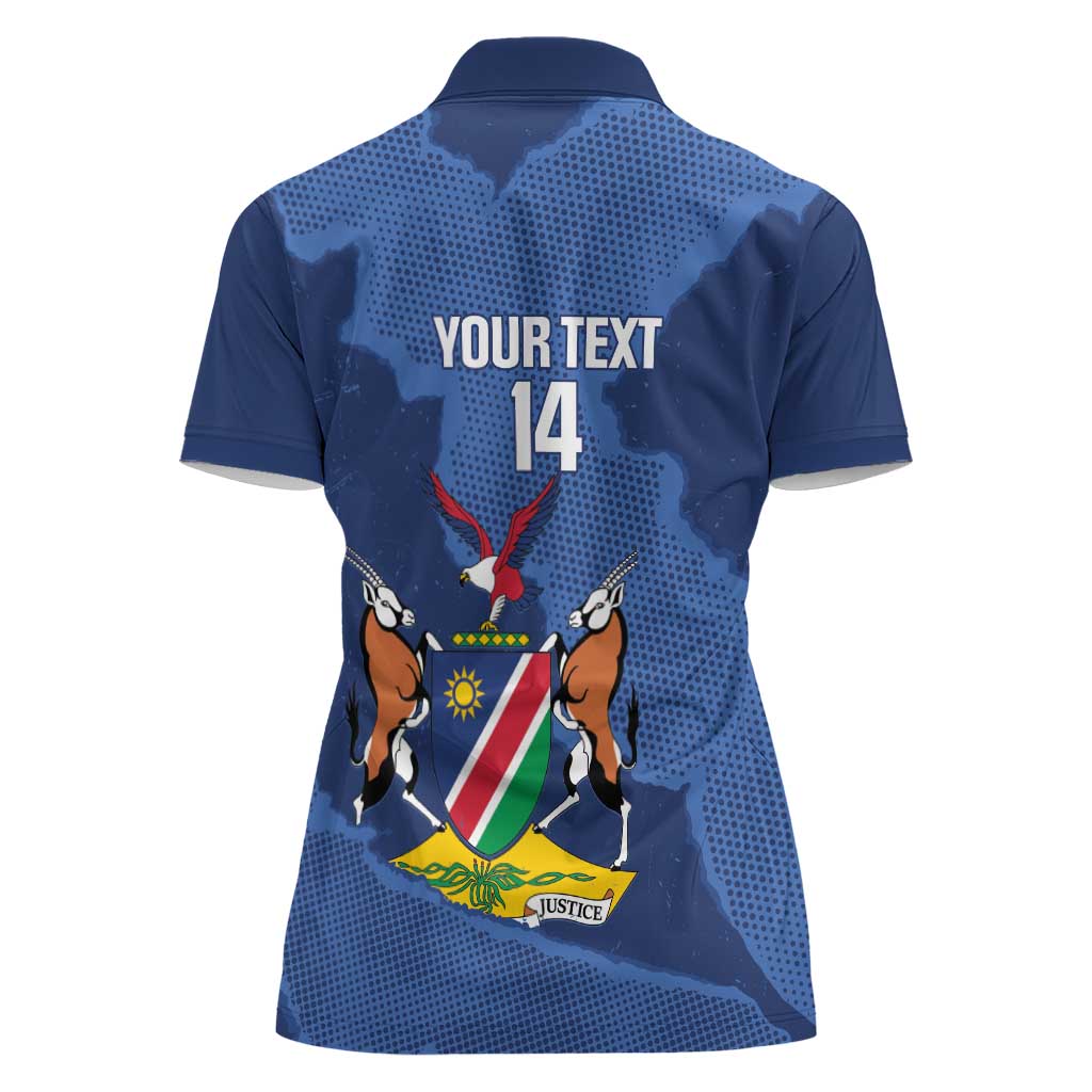 Custom Namibia Cricket Women Polo Shirt Go Eagles Est 1992 - Wonder Print Shop