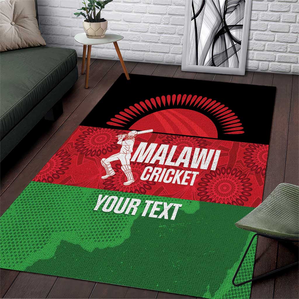 Custom Malawi Cricket Area Rug Go Champions Flag Style - Wonder Print Shop