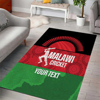 Custom Malawi Cricket Area Rug Go Champions Flag Style - Wonder Print Shop