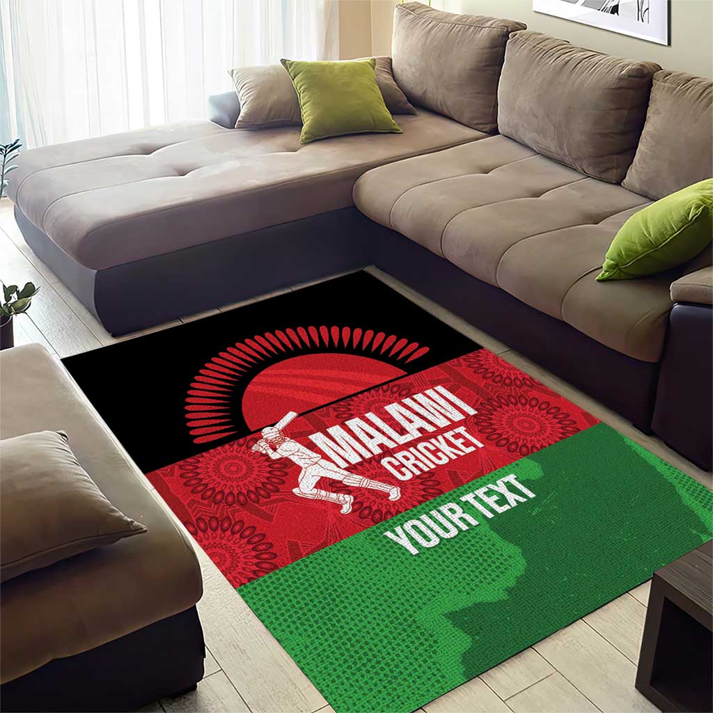 Custom Malawi Cricket Area Rug Go Champions Flag Style - Wonder Print Shop