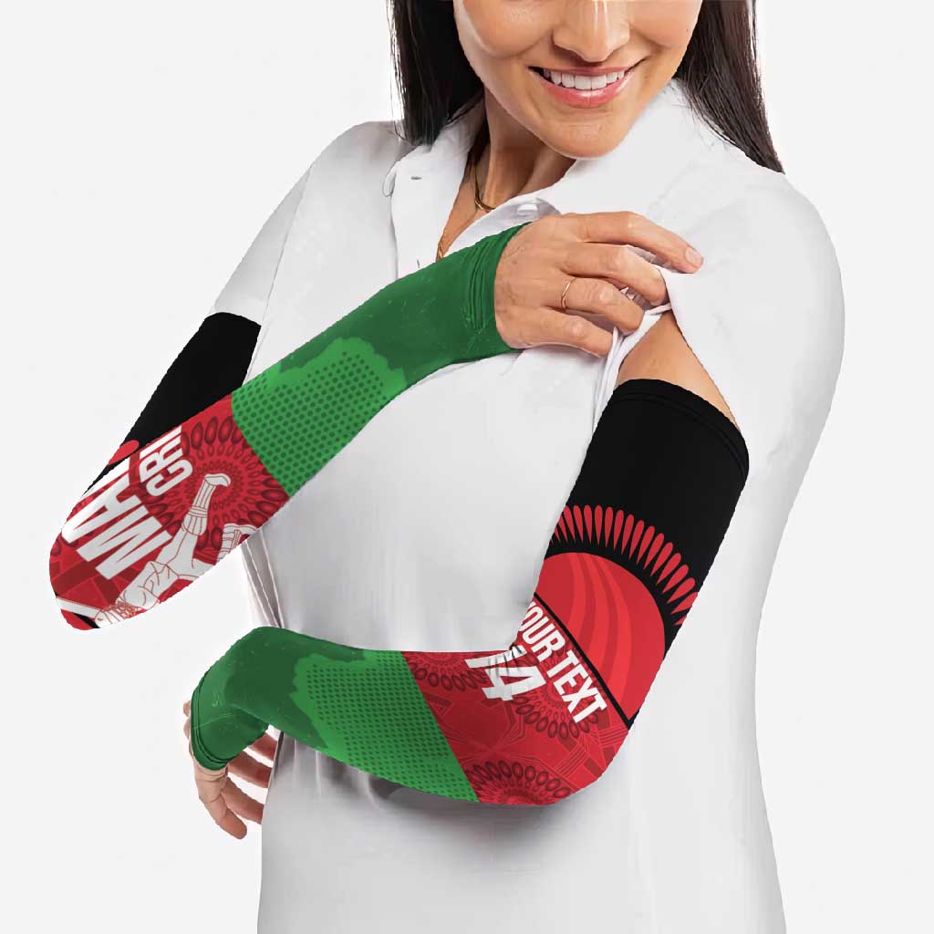 Custom Malawi Cricket Arm Sleeves Go Champions Flag Style - Wonder Print Shop