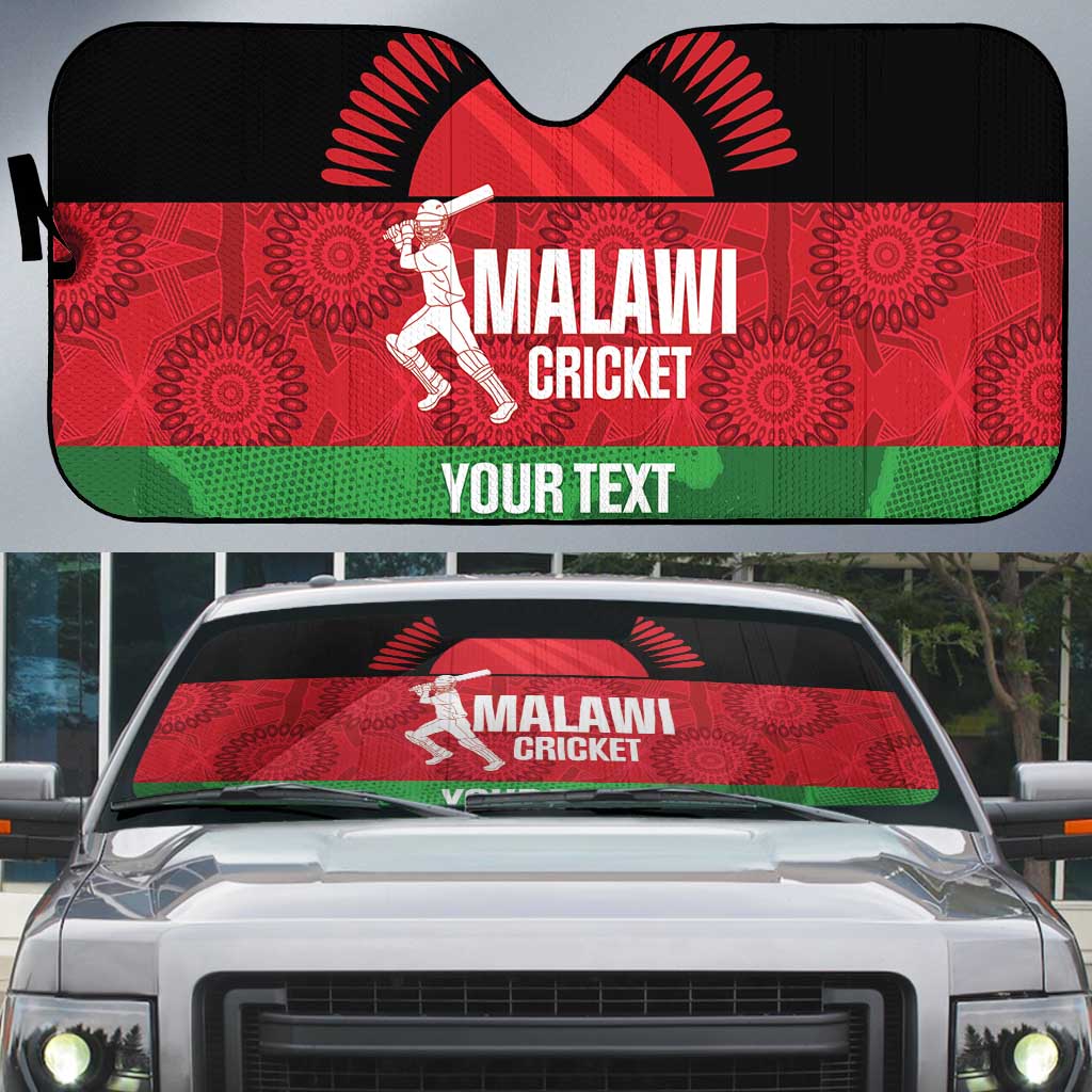 Custom Malawi Cricket Auto Sun Shade Go Champions Flag Style - Wonder Print Shop