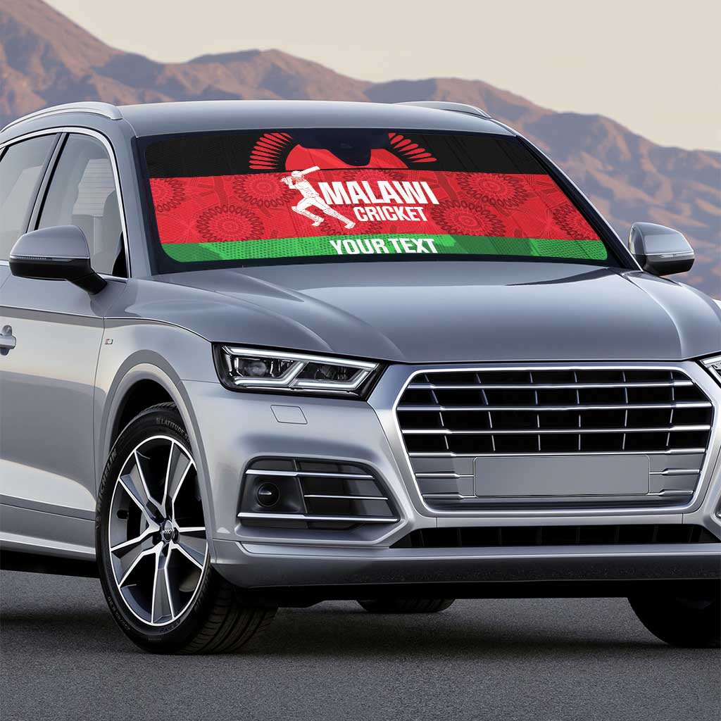 Custom Malawi Cricket Auto Sun Shade Go Champions Flag Style - Wonder Print Shop