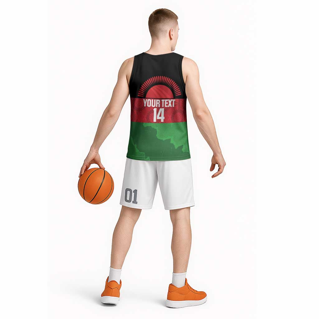 Custom Malawi Cricket Basketball Jersey Go Champions Flag Style - Wonder Print Shop