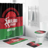 Custom Malawi Cricket Bathroom Set Go Champions Flag Style - Wonder Print Shop