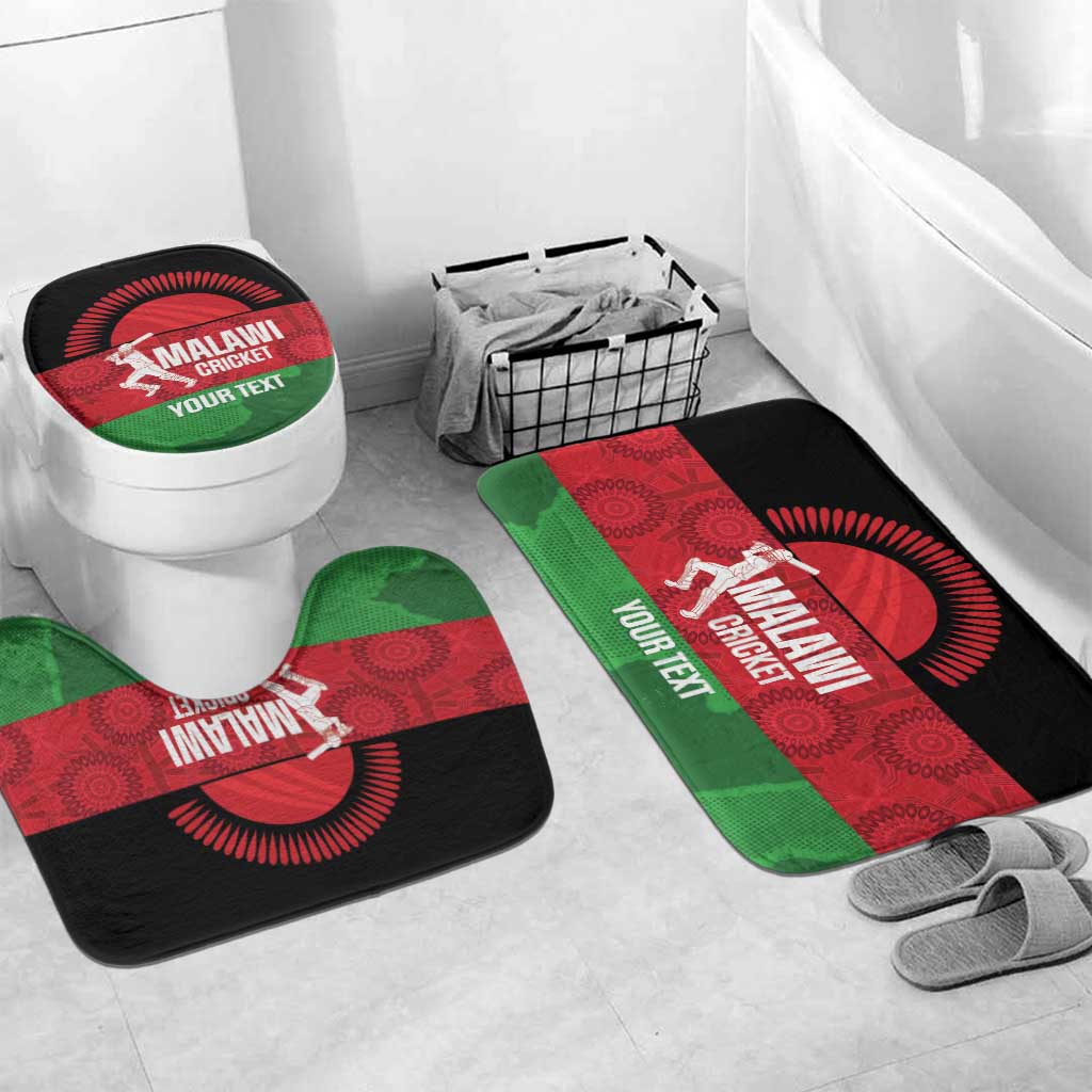 Custom Malawi Cricket Bathroom Set Go Champions Flag Style - Wonder Print Shop