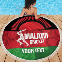 Custom Malawi Cricket Beach Blanket Go Champions Flag Style - Wonder Print Shop