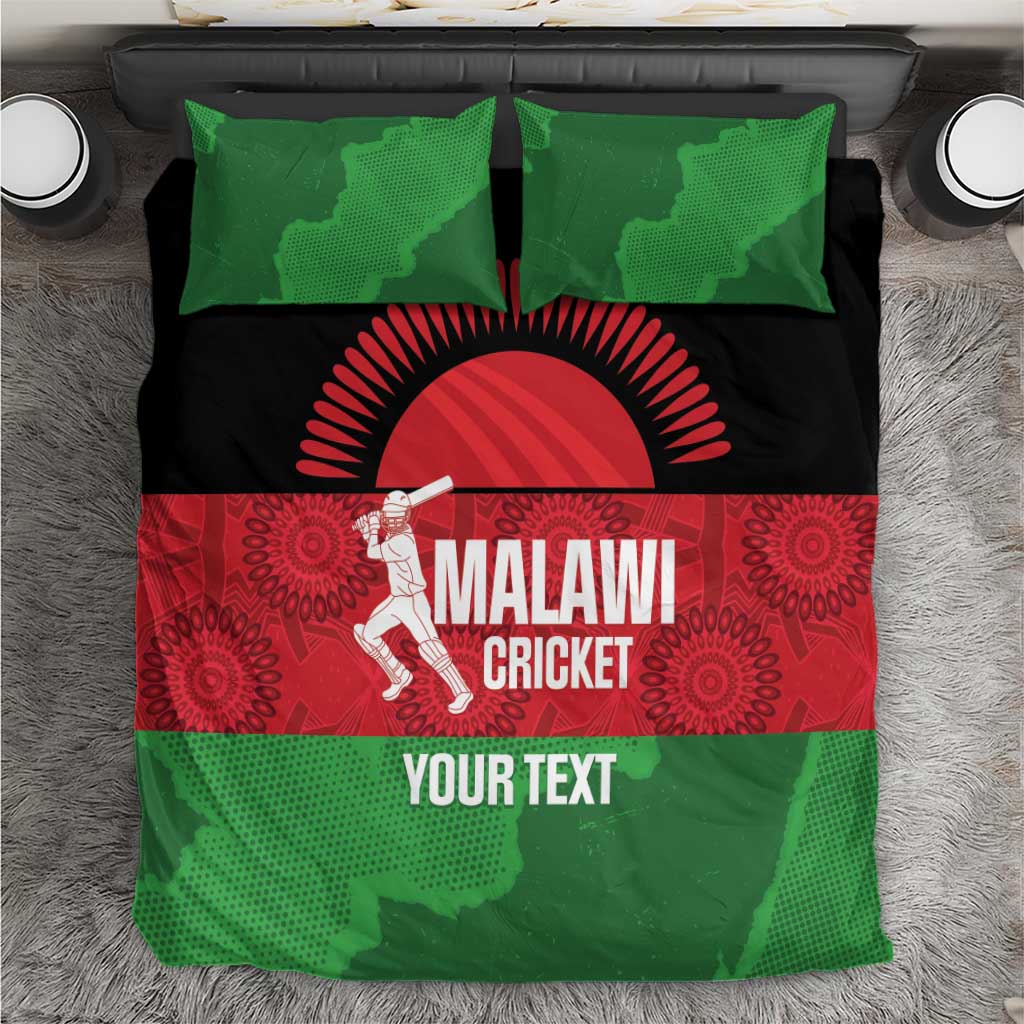 Custom Malawi Cricket Bedding Set Go Champions Flag Style - Wonder Print Shop