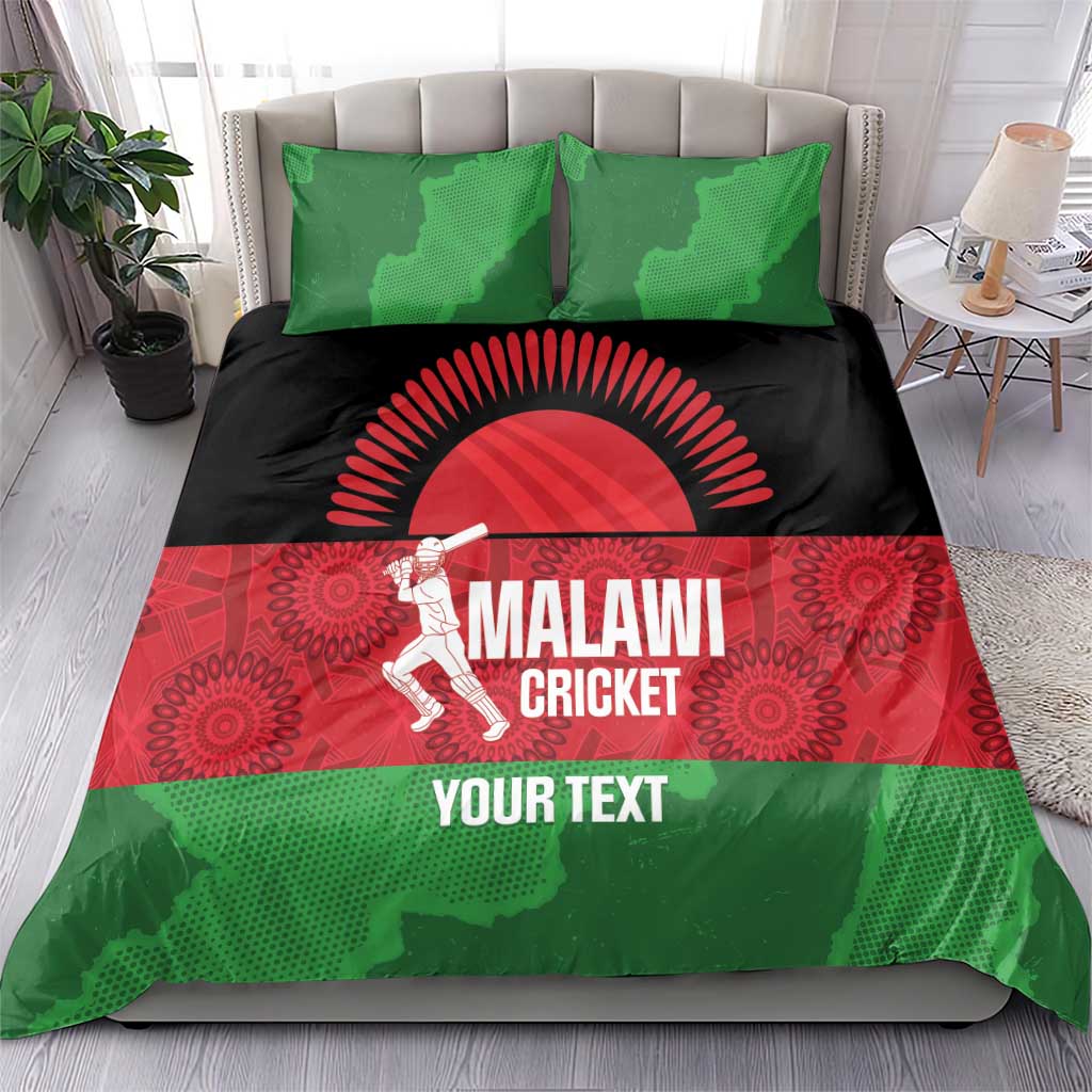 Custom Malawi Cricket Bedding Set Go Champions Flag Style - Wonder Print Shop