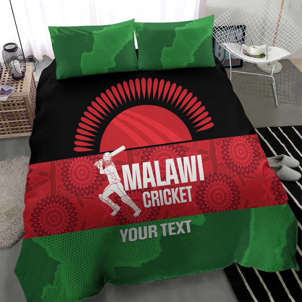 Custom Malawi Cricket Bedding Set Go Champions Flag Style - Wonder Print Shop