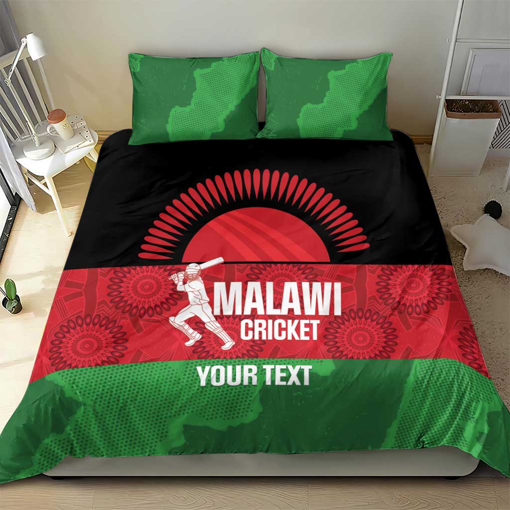 Custom Malawi Cricket Bedding Set Go Champions Flag Style - Wonder Print Shop