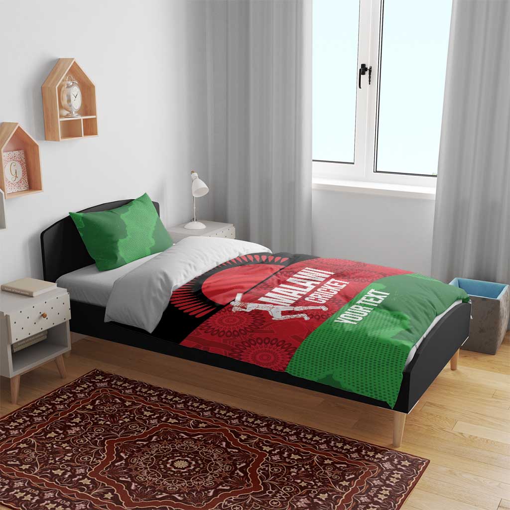 Custom Malawi Cricket Bedding Set Go Champions Flag Style - Wonder Print Shop