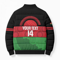 Custom Malawi Cricket Bomber Puffer Jacket Go Champions Flag Style - Wonder Print Shop