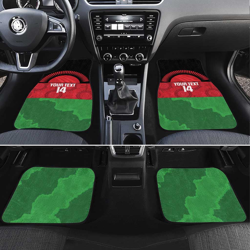 Custom Malawi Cricket Car Mats Go Champions Flag Style - Wonder Print Shop