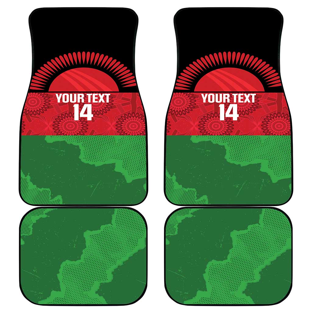 Custom Malawi Cricket Car Mats Go Champions Flag Style - Wonder Print Shop