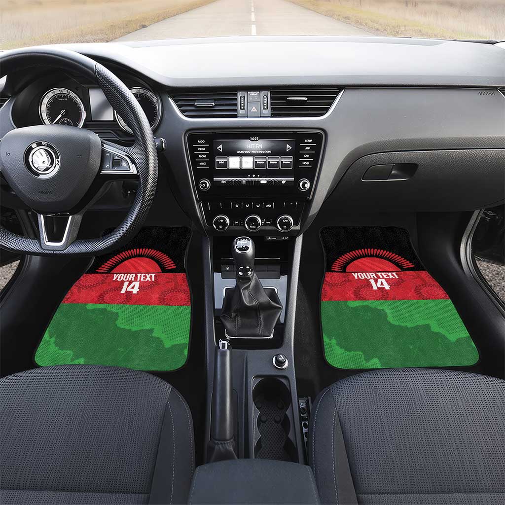Custom Malawi Cricket Car Mats Go Champions Flag Style - Wonder Print Shop