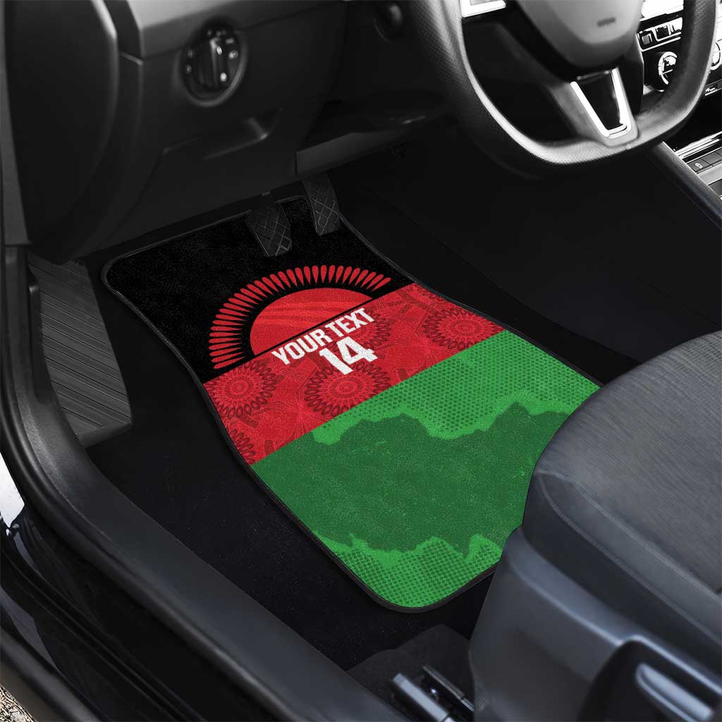 Custom Malawi Cricket Car Mats Go Champions Flag Style - Wonder Print Shop