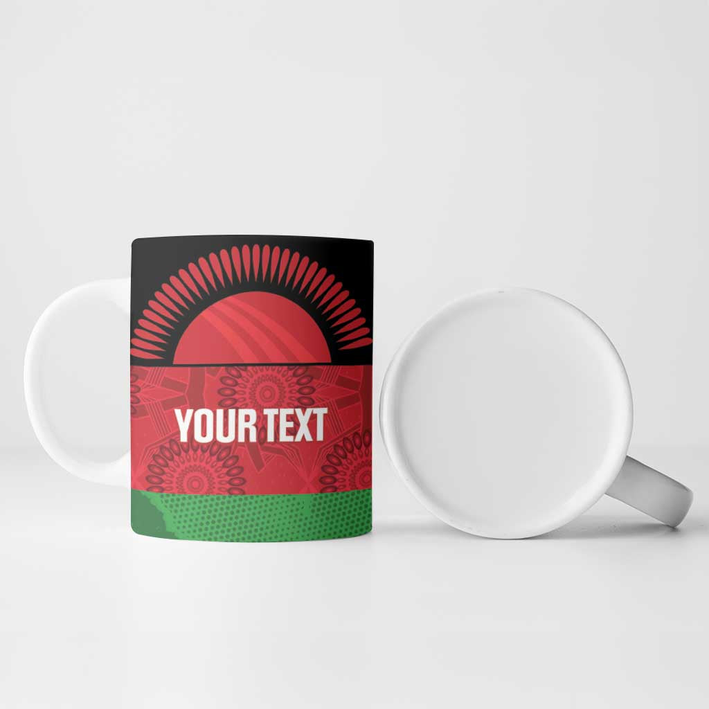 Custom Malawi Cricket Ceramic Mug Go Champions Flag Style - Wonder Print Shop