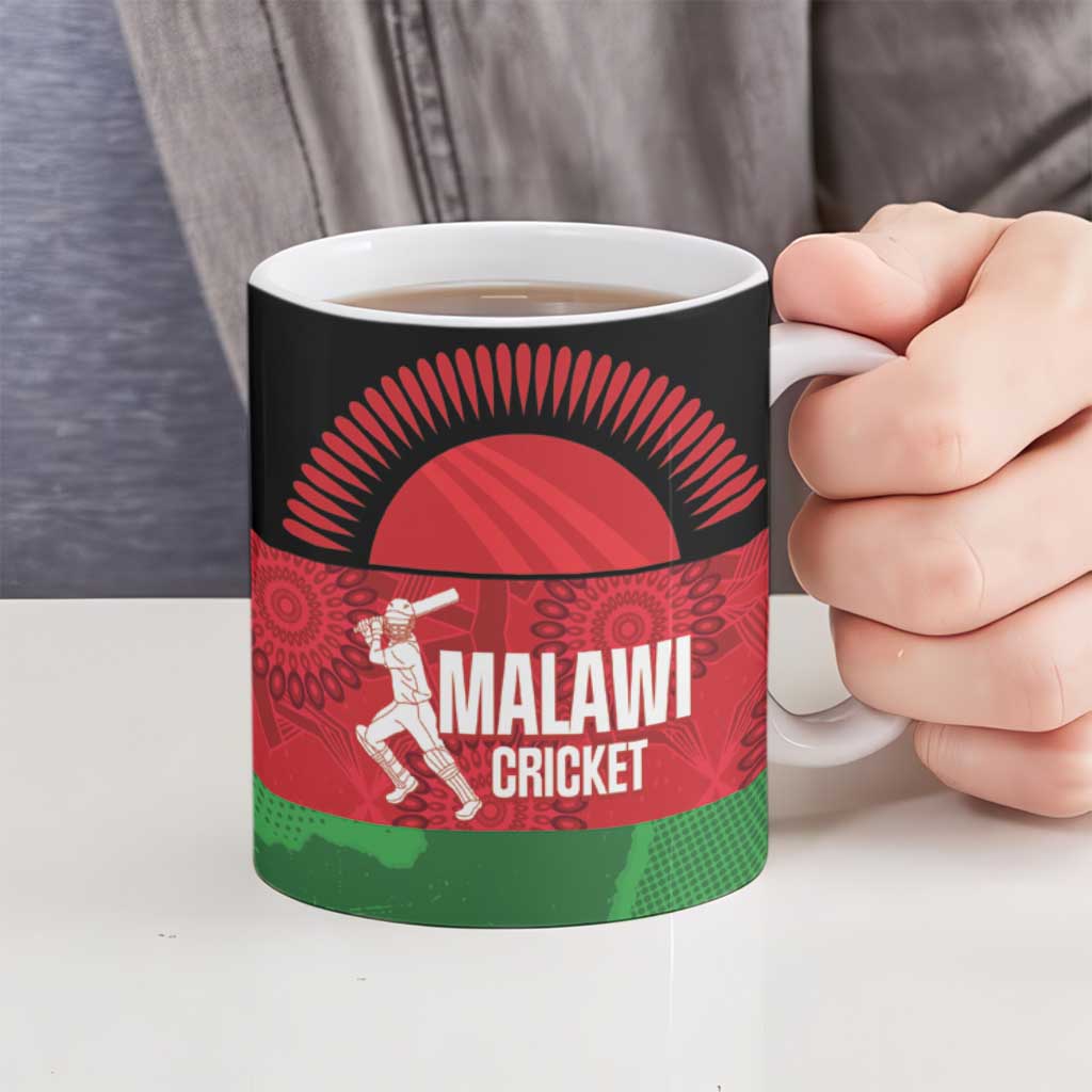 Custom Malawi Cricket Ceramic Mug Go Champions Flag Style - Wonder Print Shop