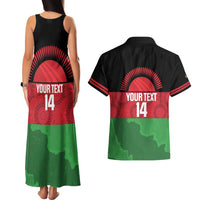 Custom Malawi Cricket Couples Matching Tank Maxi Dress and Hawaiian Shirt Go Champions Flag Style - Wonder Print Shop
