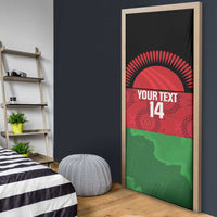 Custom Malawi Cricket Door Cover Go Champions Flag Style - Wonder Print Shop