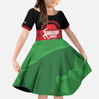 Custom Malawi Cricket Family Matching Off The Shoulder Long Sleeve Dress and Hawaiian Shirt Go Champions Flag Style - Wonder Print Shop