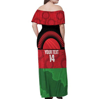 Custom Malawi Cricket Family Matching Off Shoulder Maxi Dress and Hawaiian Shirt Go Champions Flag Style - Wonder Print Shop