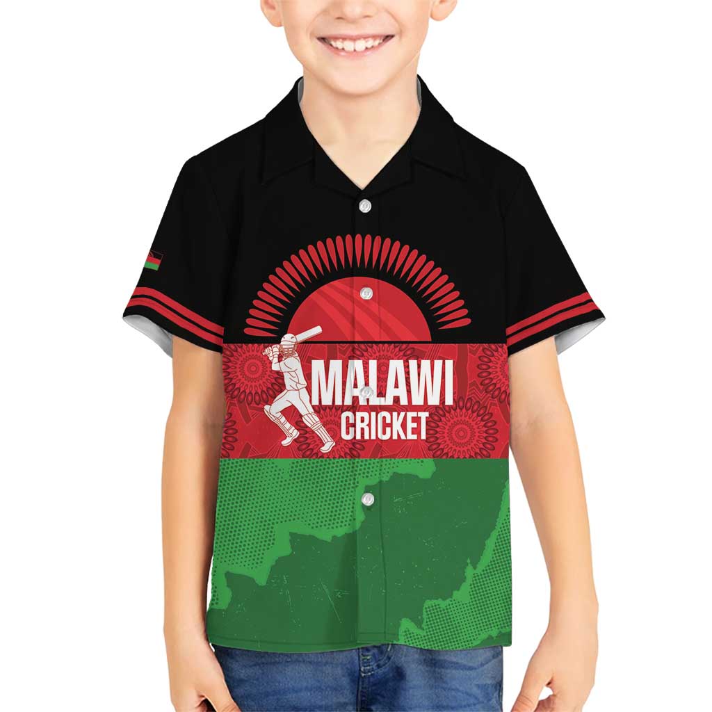 Custom Malawi Cricket Family Matching Off Shoulder Maxi Dress and Hawaiian Shirt Go Champions Flag Style - Wonder Print Shop