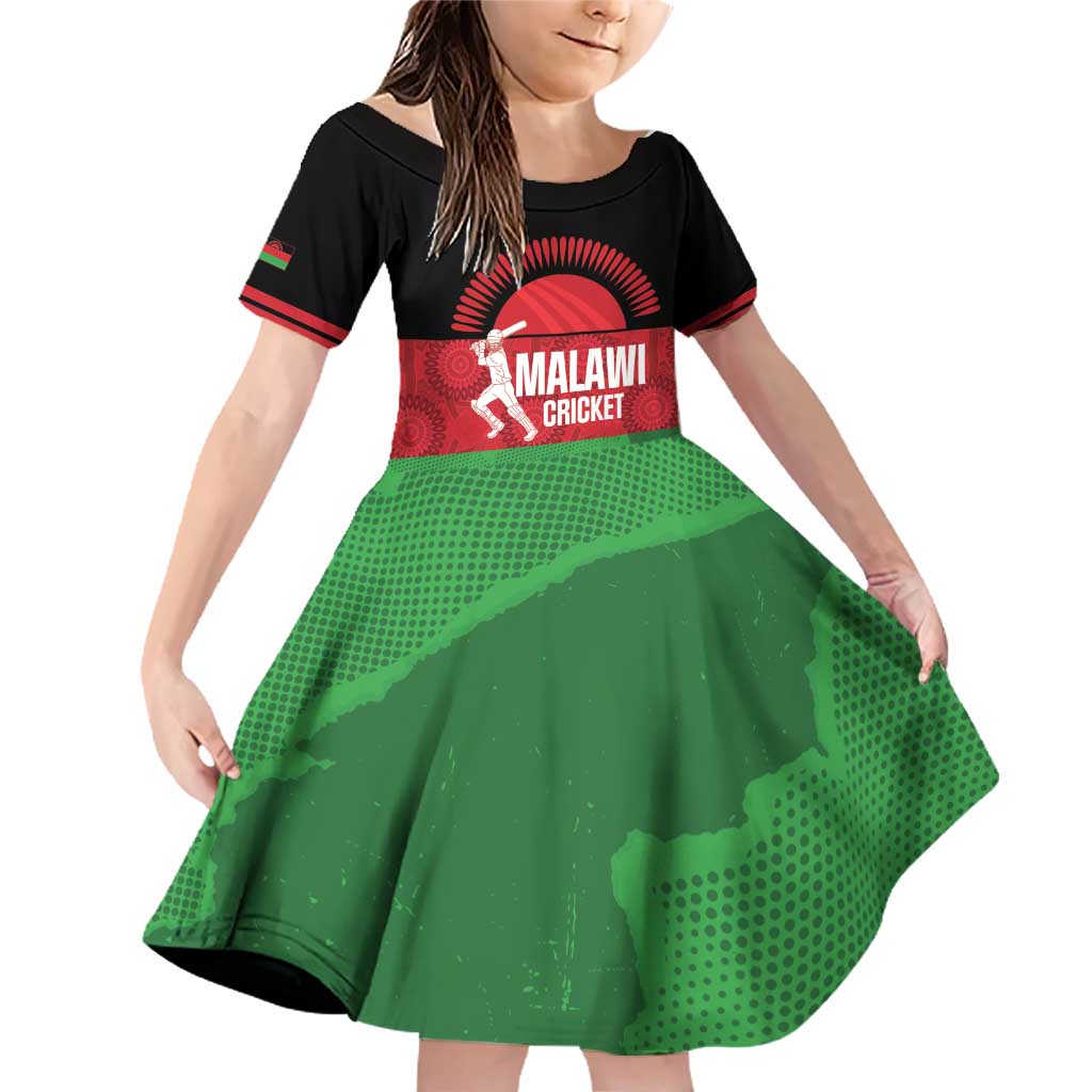 Custom Malawi Cricket Family Matching Off Shoulder Short Dress and Hawaiian Shirt Go Champions Flag Style - Wonder Print Shop
