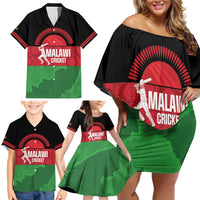 Custom Malawi Cricket Family Matching Off Shoulder Short Dress and Hawaiian Shirt Go Champions Flag Style - Wonder Print Shop