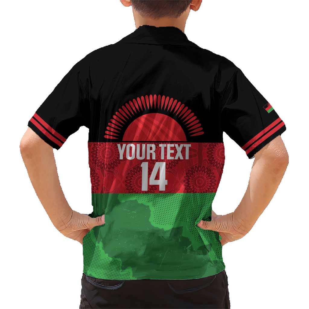 Custom Malawi Cricket Family Matching Short Sleeve Bodycon Dress and Hawaiian Shirt Go Champions Flag Style - Wonder Print Shop