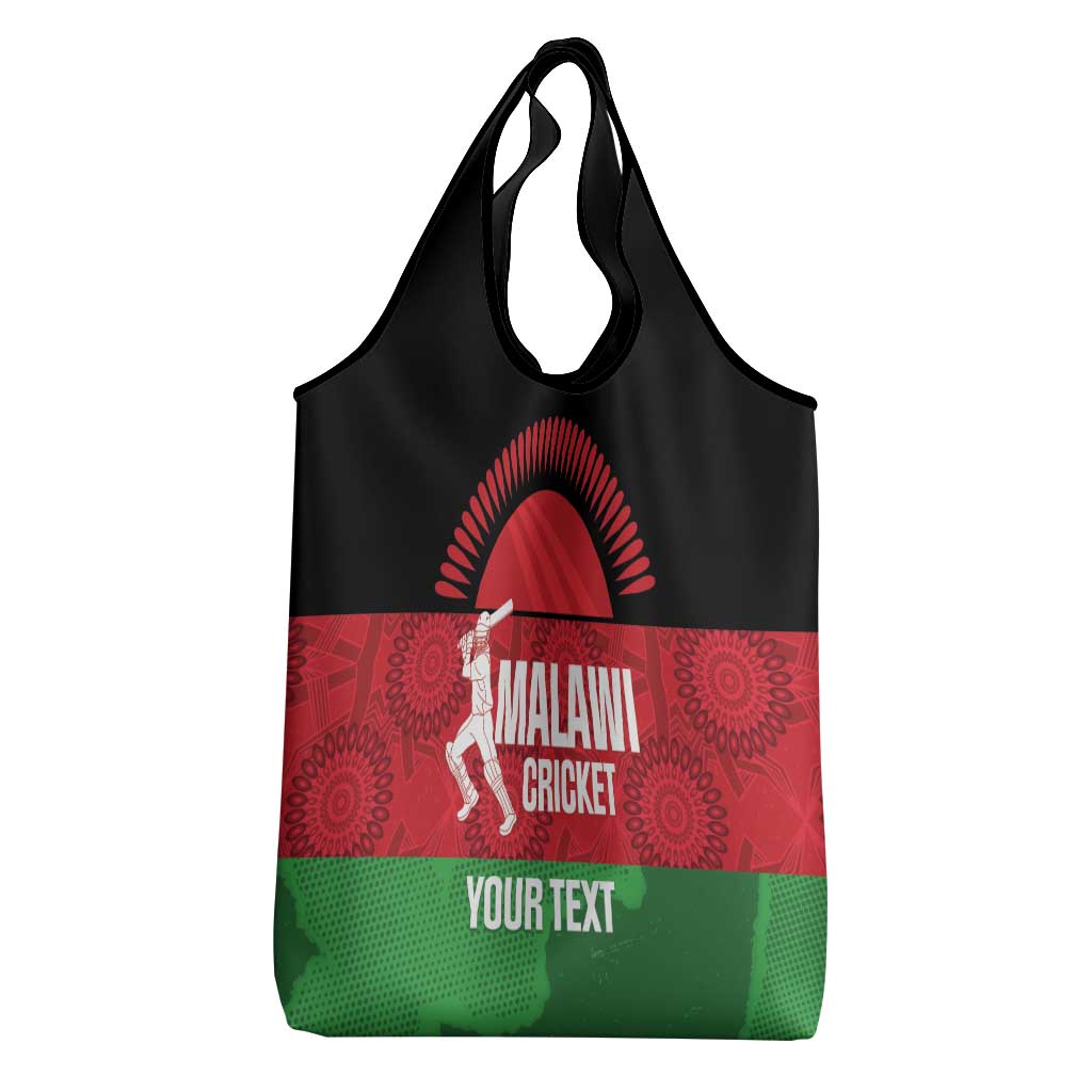 Custom Malawi Cricket Grocery Bag Go Champions Flag Style - Wonder Print Shop