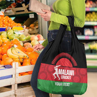 Custom Malawi Cricket Grocery Bag Go Champions Flag Style - Wonder Print Shop