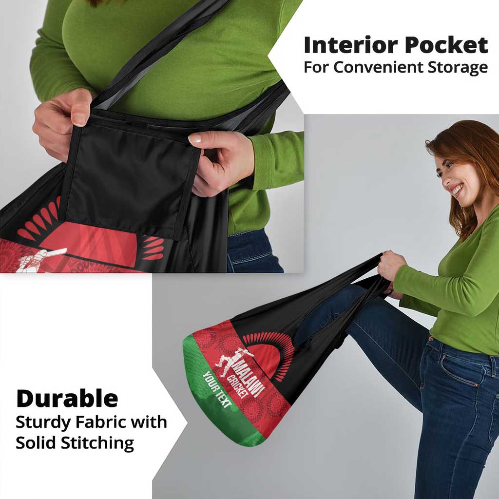 Custom Malawi Cricket Grocery Bag Go Champions Flag Style - Wonder Print Shop