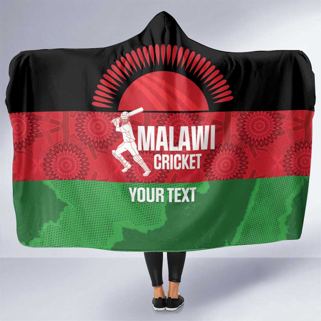 Custom Malawi Cricket Hooded Blanket Go Champions Flag Style - Wonder Print Shop