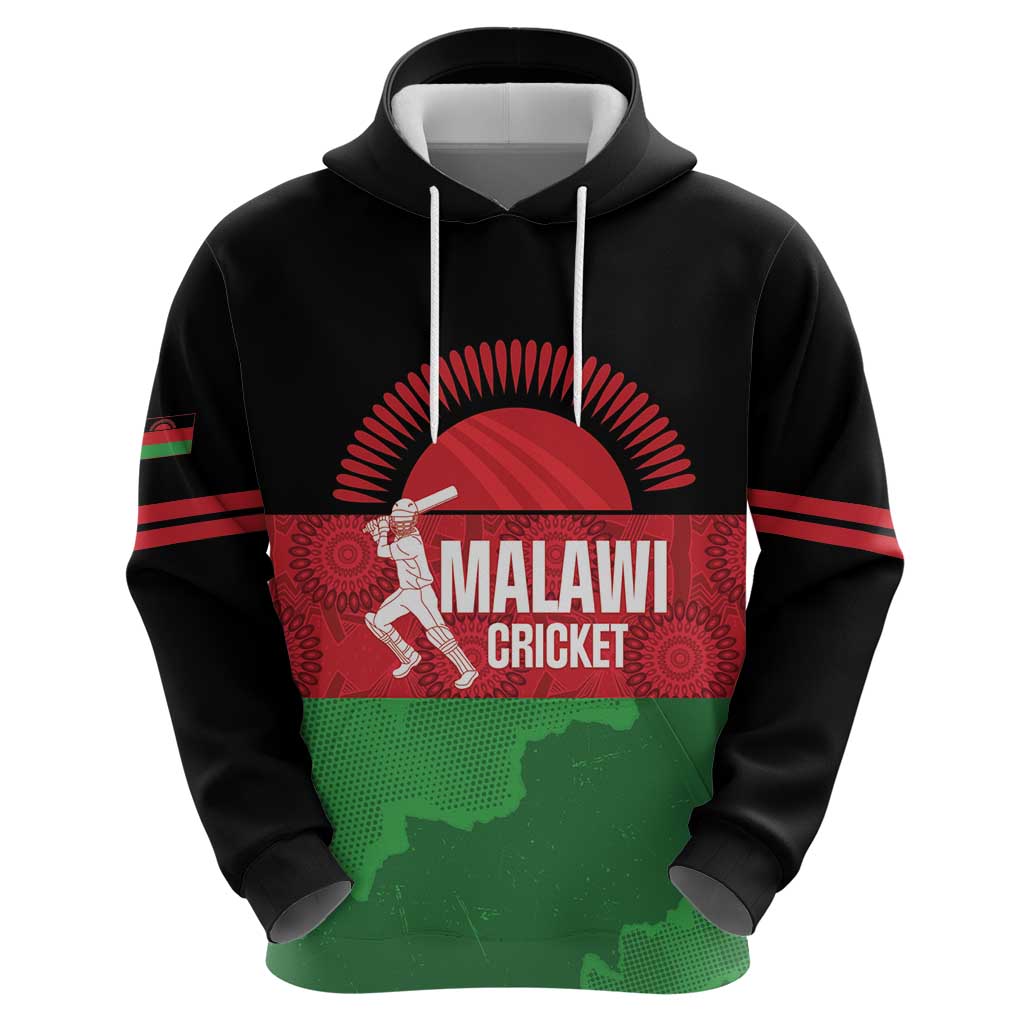 Custom Malawi Cricket Hoodie Go Champions Flag Style - Wonder Print Shop